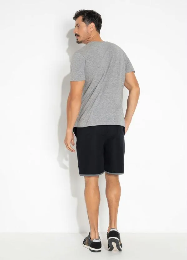 Moda Pop - Camiseta Mescla com Estampa Frontal 4