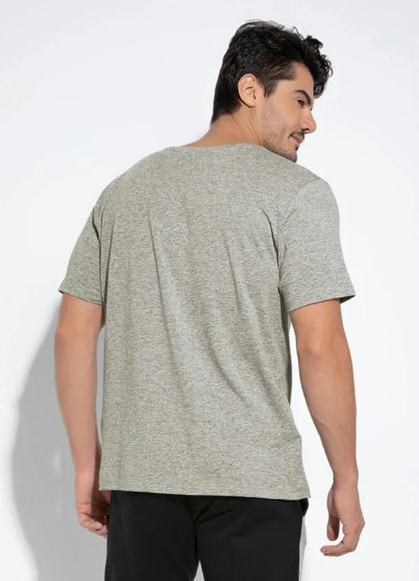 Queima Estoque - Camiseta Mescla com Estampa Frontal 2