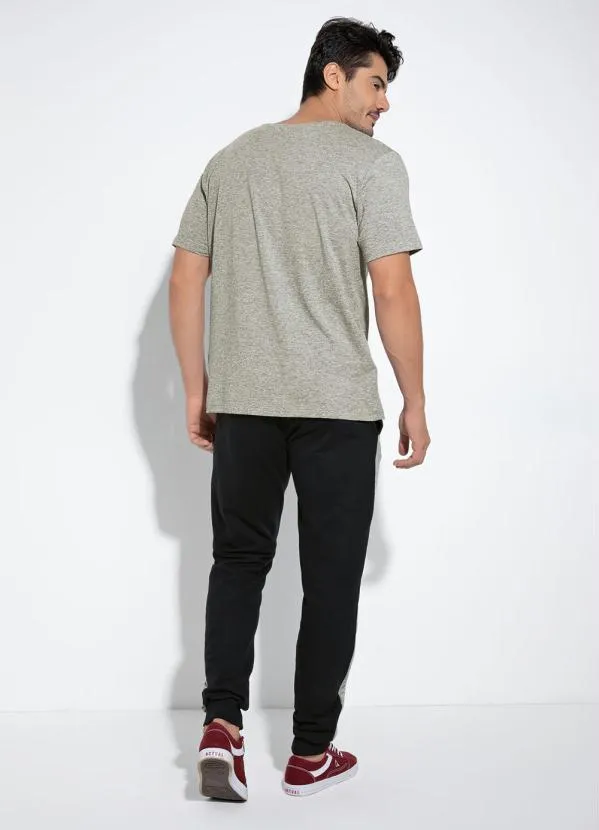 Queima Estoque - Camiseta Mescla com Estampa Frontal 4