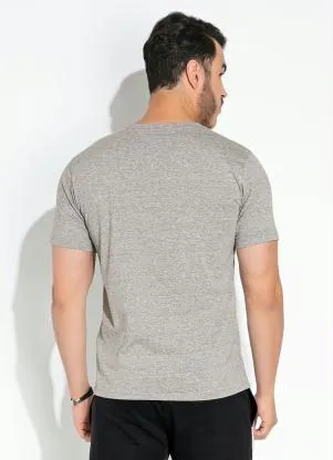 Moda Pop - Camiseta Mescla com Estampa Localizada - MODA POP