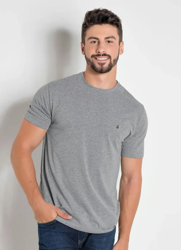 - Camiseta Mescla com Mangas Curtas