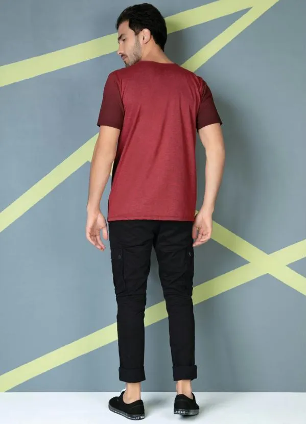 Moda Pop - Camiseta Mescla Vermelha com Degradê 5