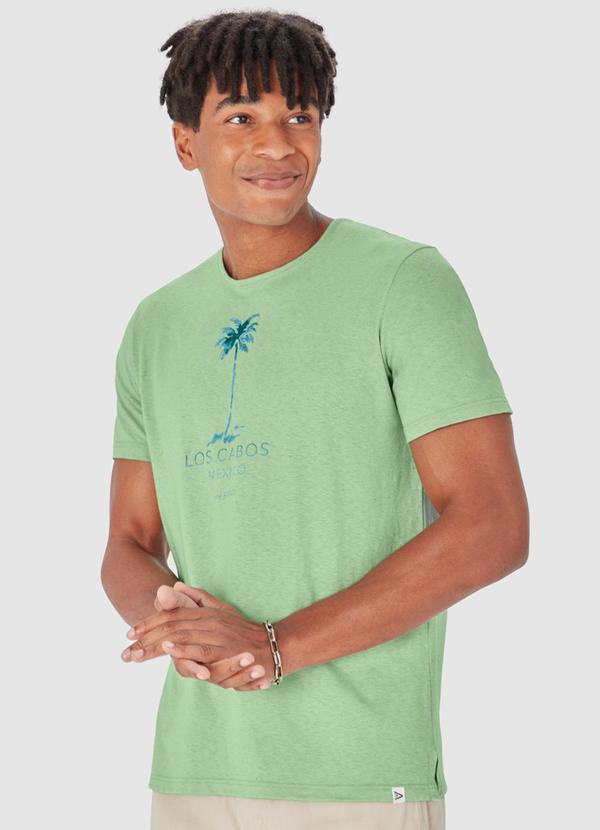 Malwee - Camiseta México em Linho Verde Menta 1