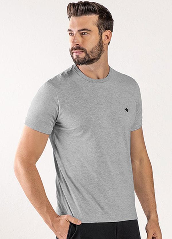 Rezzato - Camiseta Minimalista Adulto Masculino Cinza