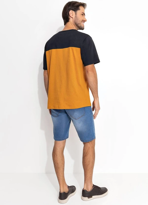 Moda Pop - Camiseta Mostarda em Malha de Algodão 5