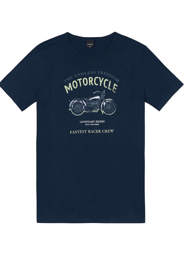Malwee - Camiseta Motorcycle Masculino Azul Marinho