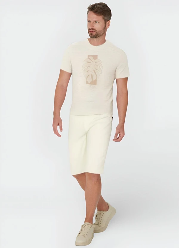 Malwee - Camiseta Off White Slim Tropical em Flame 2