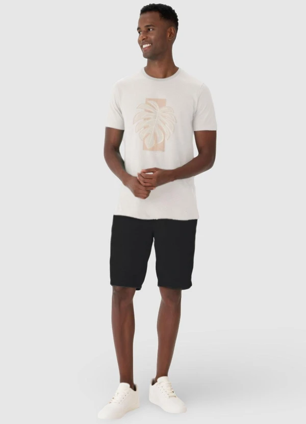 Malwee - Camiseta Off White Slim Tropical em Flame 3