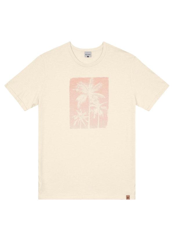 Malwee - Camiseta Off White Tradicional Folhagens