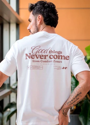 Hiatto Confecção - Camiseta Over Pima Good Masculina Branco - HIATTO CONFECÇÃO