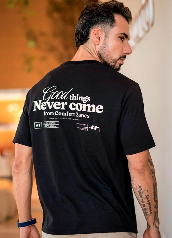 Hiatto Confecção - Camiseta Over Pima Good Masculina Preto 2