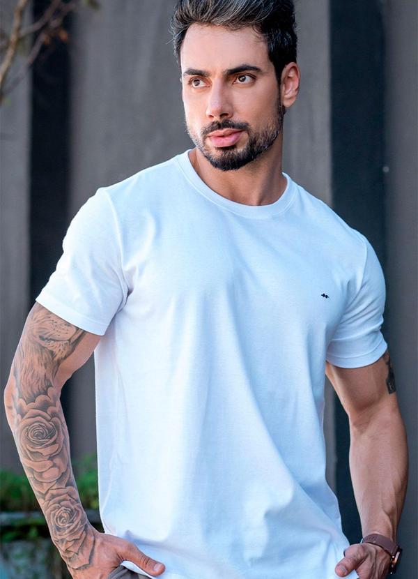 Hiatto Confecção - Camiseta Pima Masculina Branco