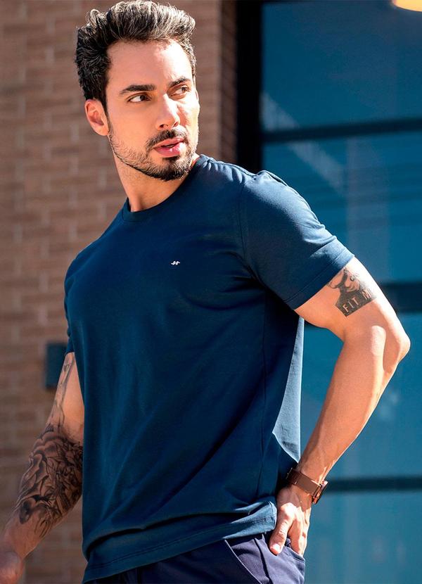Hiatto Confecção - Camiseta Pima Masculina Marinho