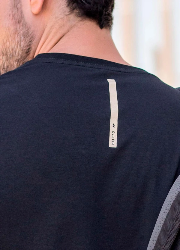Hiatto Confecção - Camiseta Pima  Masculina Preto 3