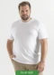 Exco - Camiseta Plus em Algodão Marrom Escuro - variação: Branco