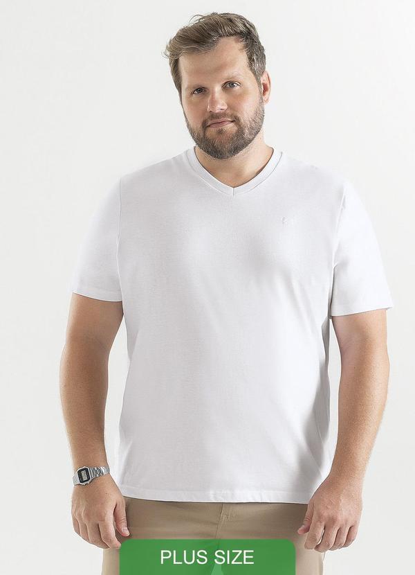Exco - Camiseta Plus em Algodão Branco