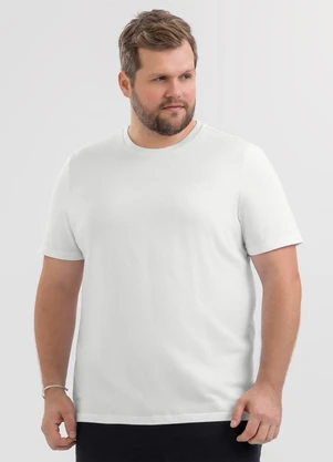 Exco - Camiseta Plus em Algodão Branco - EXCO