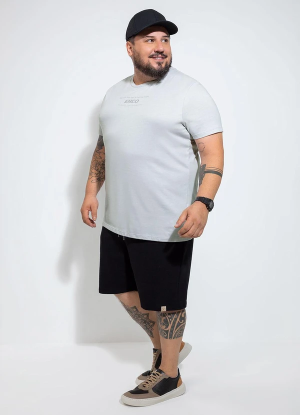Exco - Camiseta Plus em Algodão Cinza 3