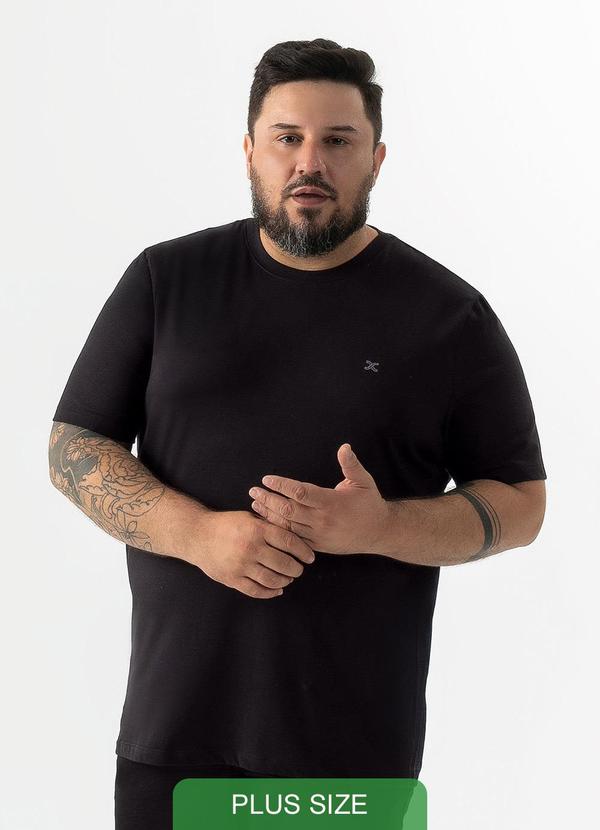 Exco - Camiseta Plus em Algodão Preto