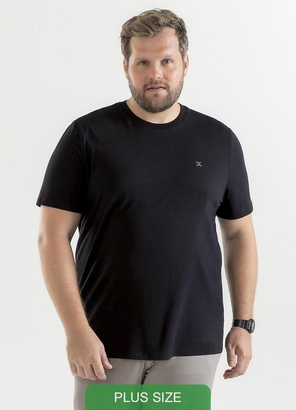 Exco - Camiseta Plus em Algodão Preto
