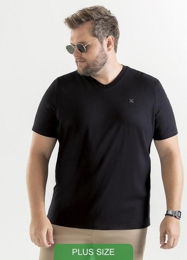 Exco - Camiseta Plus em Algodão Preto