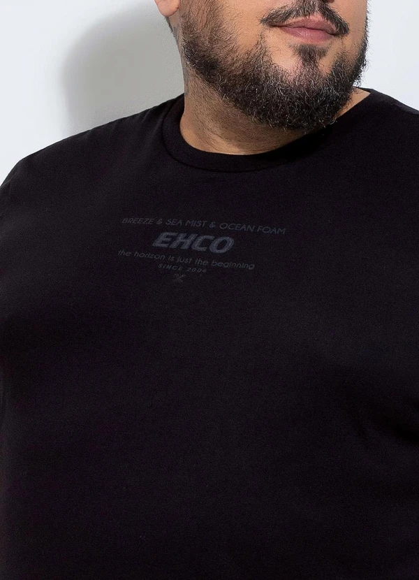 Exco - Camiseta Plus em Algodão Preto 3