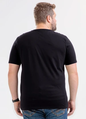 Exco - Camiseta Plus em Algodão Preto - EXCO