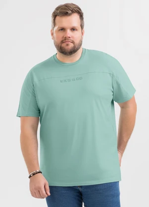 Exco-oil - Camiseta Plus em Algodão Verde Claro - EXCO-OIL