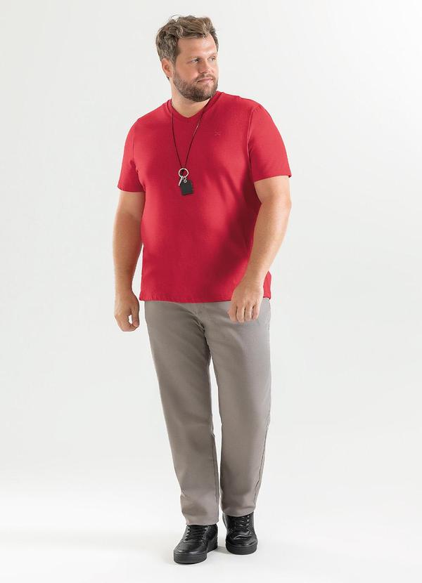 Exco - Camiseta Plus em Algodão Vermelho Escuro 3