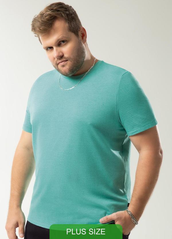 Exco - Camiseta Plus Size Desgin Básico Verde