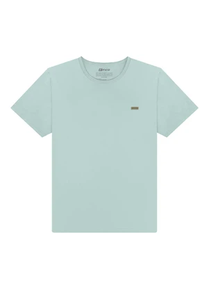 Fico - Camiseta Plus Size em Meia Malha de Algodão Azul - FICO