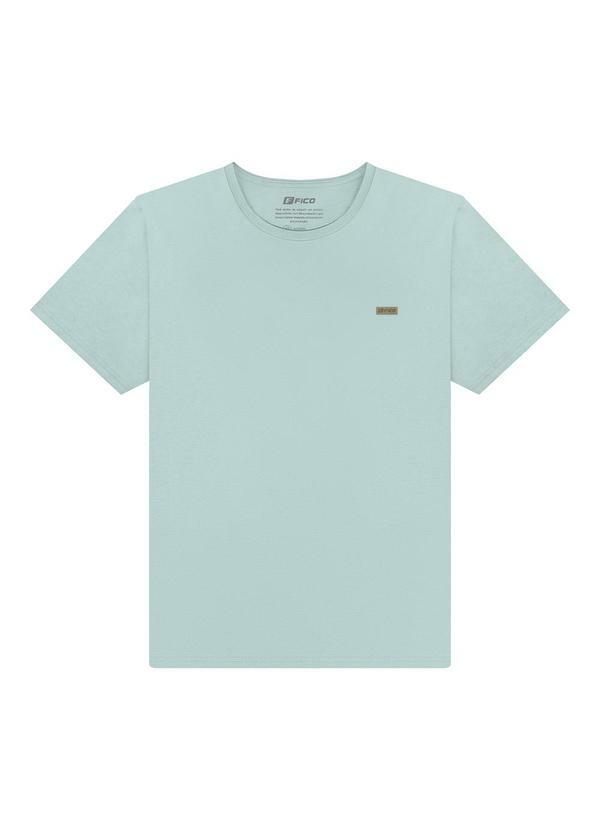 Fico - Camiseta Plus Size em Meia Malha de Algodão Azul