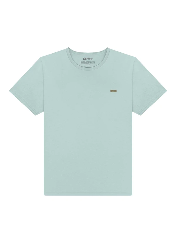 Fico - Camiseta Plus Size em Meia Malha de Algodão Azul