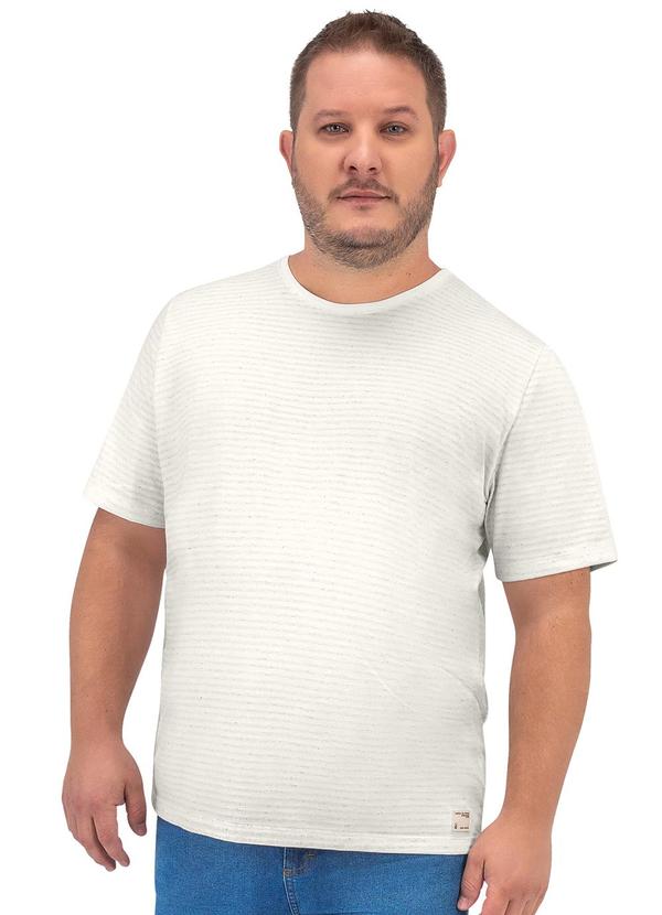 Rovitex - Camiseta Plus Size Masculina Bege