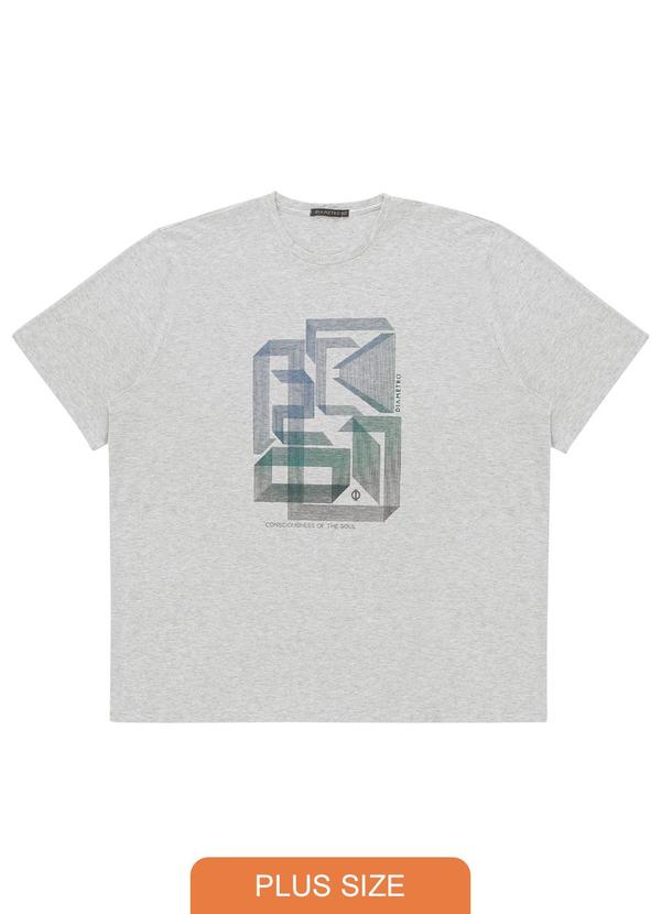 Diametro - Camiseta Plus Size Masculina Cinza