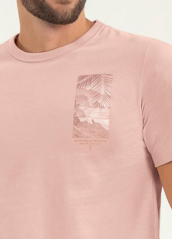 Diametro - Camiseta Plus Size Masculina Meia Malha Rosa 3