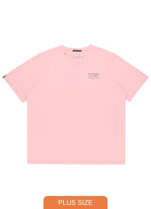 Diametro - Camiseta Plus Size Masculina Rosa
