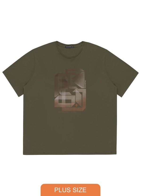 Diametro - Camiseta Plus Size Masculina Verde