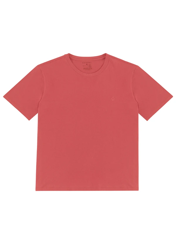 Diametro - Camiseta Plus Size Meia Malha Laranja