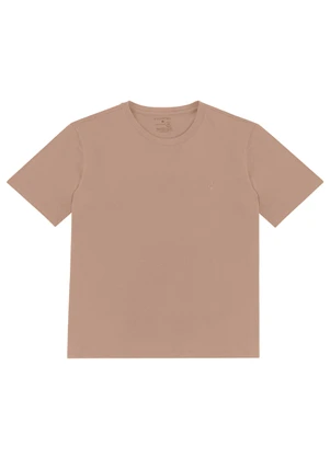 Diametro - Camiseta Plus Size Meia Malha Marrom - DIAMETRO