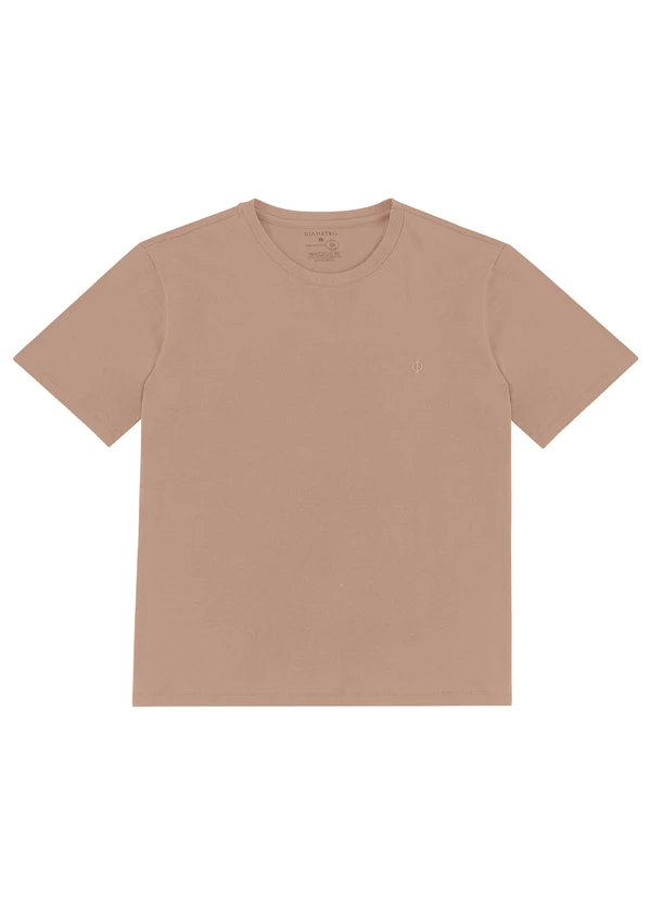 Diametro - Camiseta Plus Size Meia Malha Marrom