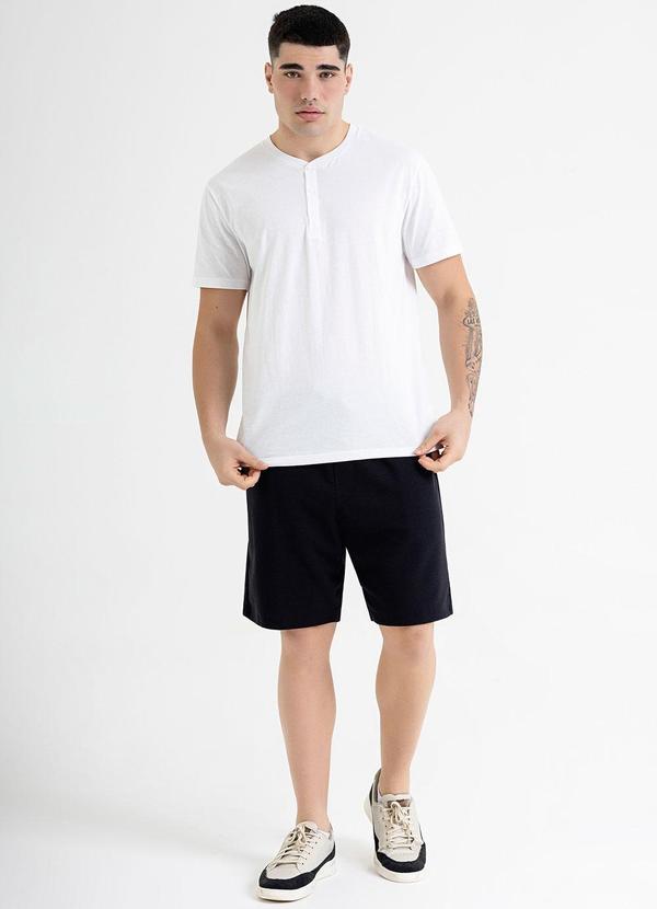 Just Basic - Camiseta Portuguesa Masculina em Meia Malha Branco 3