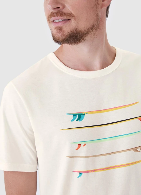 Malwee - Camiseta Pranchas de Surf Off White 5
