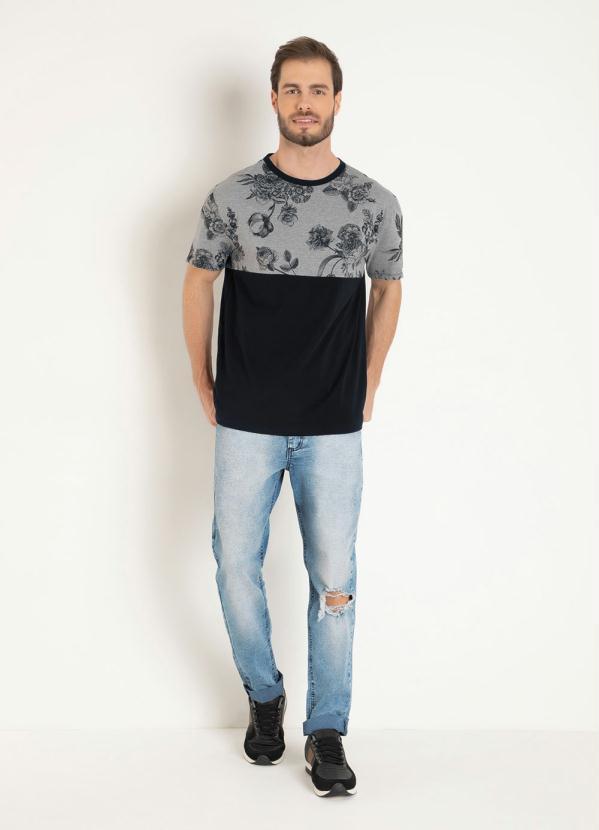 Queima Estoque - Camiseta Preta e Mescla com Recorte 5