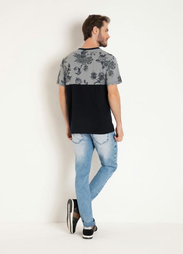 Queima Estoque - Camiseta Preta e Mescla com Recorte 6