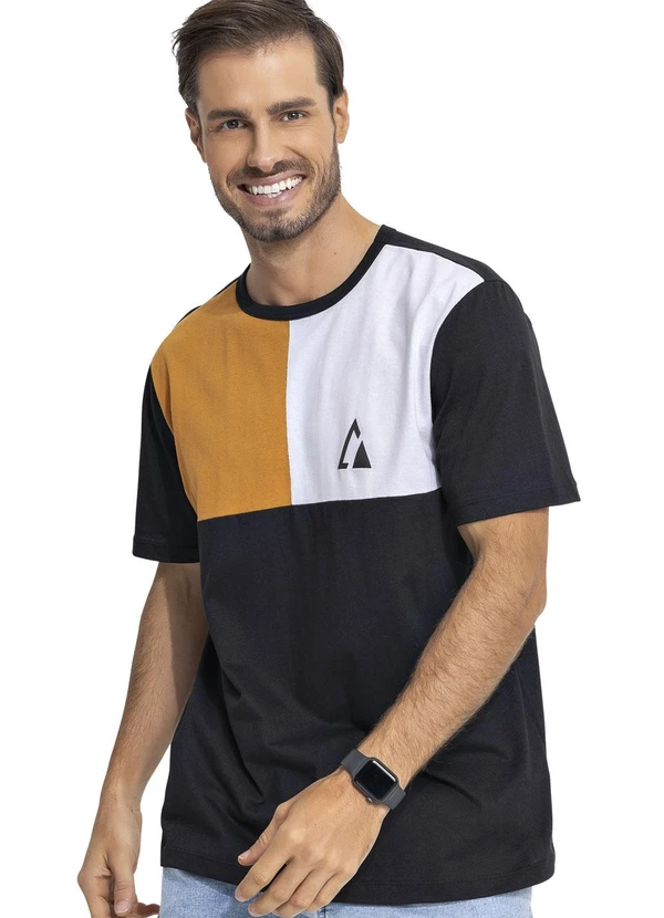 Actual - Camiseta Preto em Malha de Algodão Penteado 6