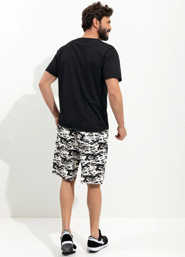 Moda Pop - Camiseta Preto em Malha de Algodão 4