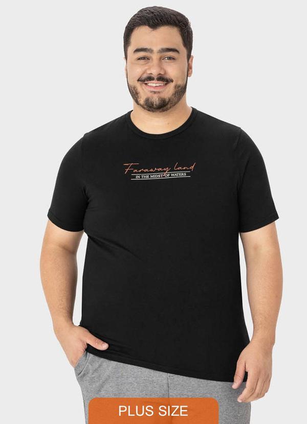 Malwee Plus - Camiseta Preto Faraway Land