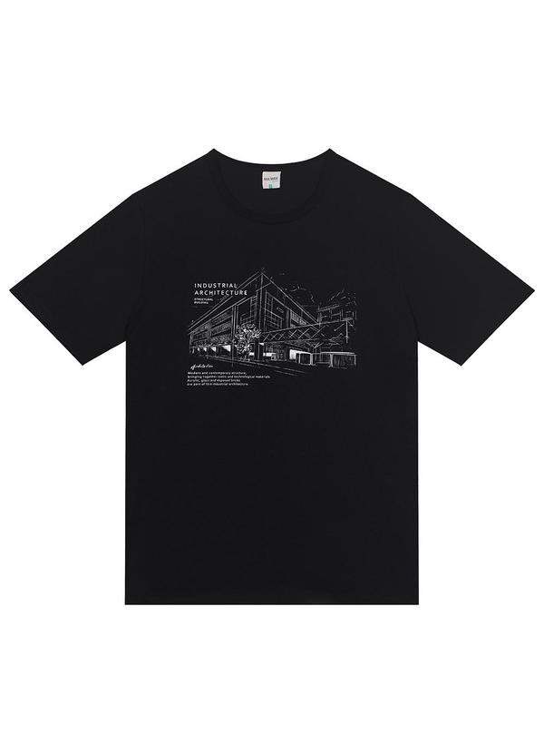 Malwee - Camiseta Preto Industrial Architecture