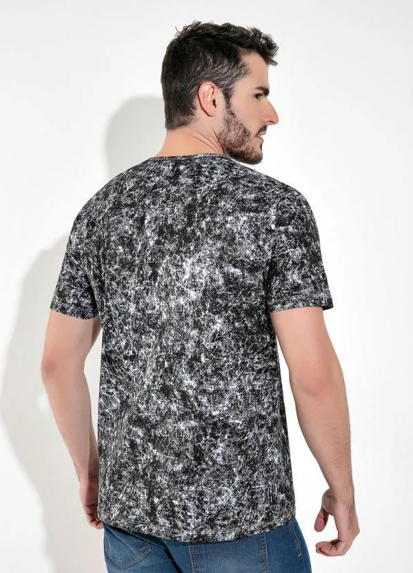 The Simpsons - Camiseta Preto Marmorizado e Estampa Localizada 2